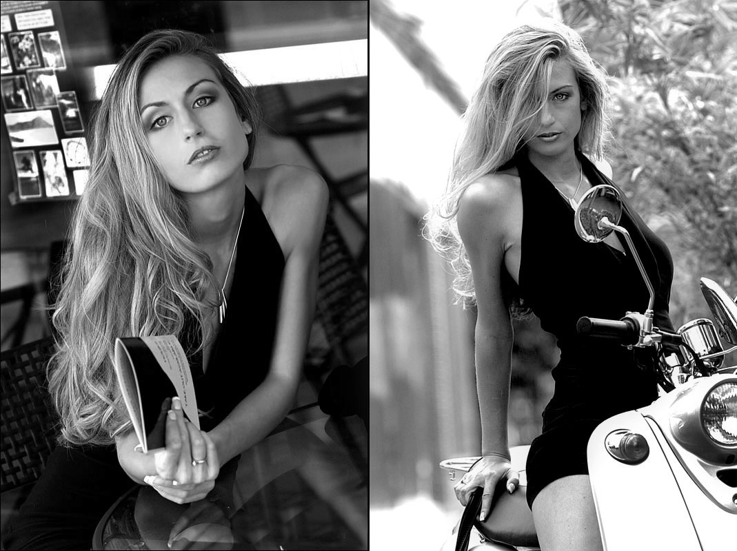 editorial photography of female on motorbike by doug heslep photography